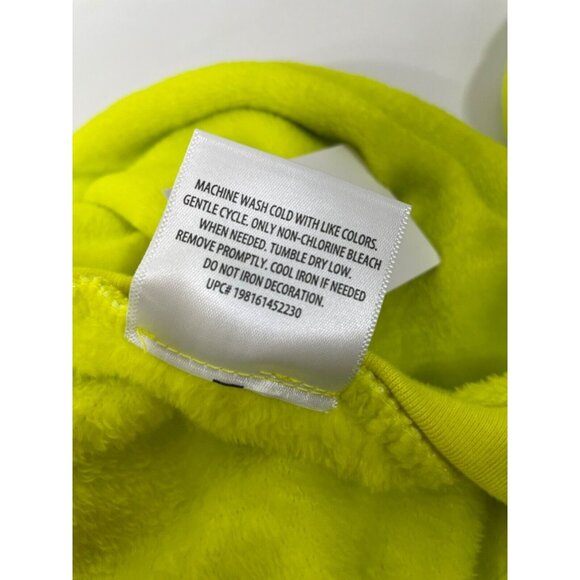 The Grinch Womens Fleece Woobie Sweatshirt Plush Fleece Large Neon Green - Picture 7 of 7